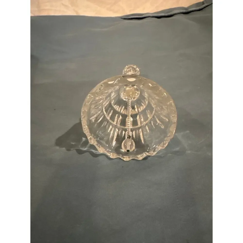 Vintage Kristal Zajecar Yugoslavia 24% Lead Crystal Dinner Bell Sawtooth Rim